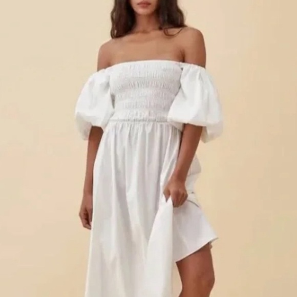 Reformation White Tuli Dress - Picture 1 of 5